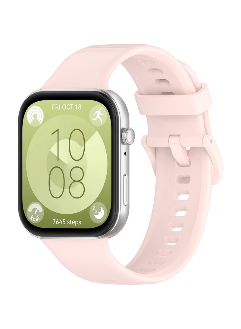 Straps Compatible with Huawei Fit 4 Pro/Fit 4/Fit 3 Silicone Band for Men and Women,Pink - Image 1