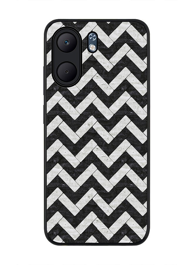 Stylizedd For Oppo A5x 5G / A5x 4G Case,Slim fit Camera Protection, Shockproof Thin Phone cover  - Chevron Tiles