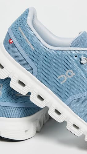 On Women's Cloud 6 Sneakers, Chambray/White, 8 Medium US - Image 5