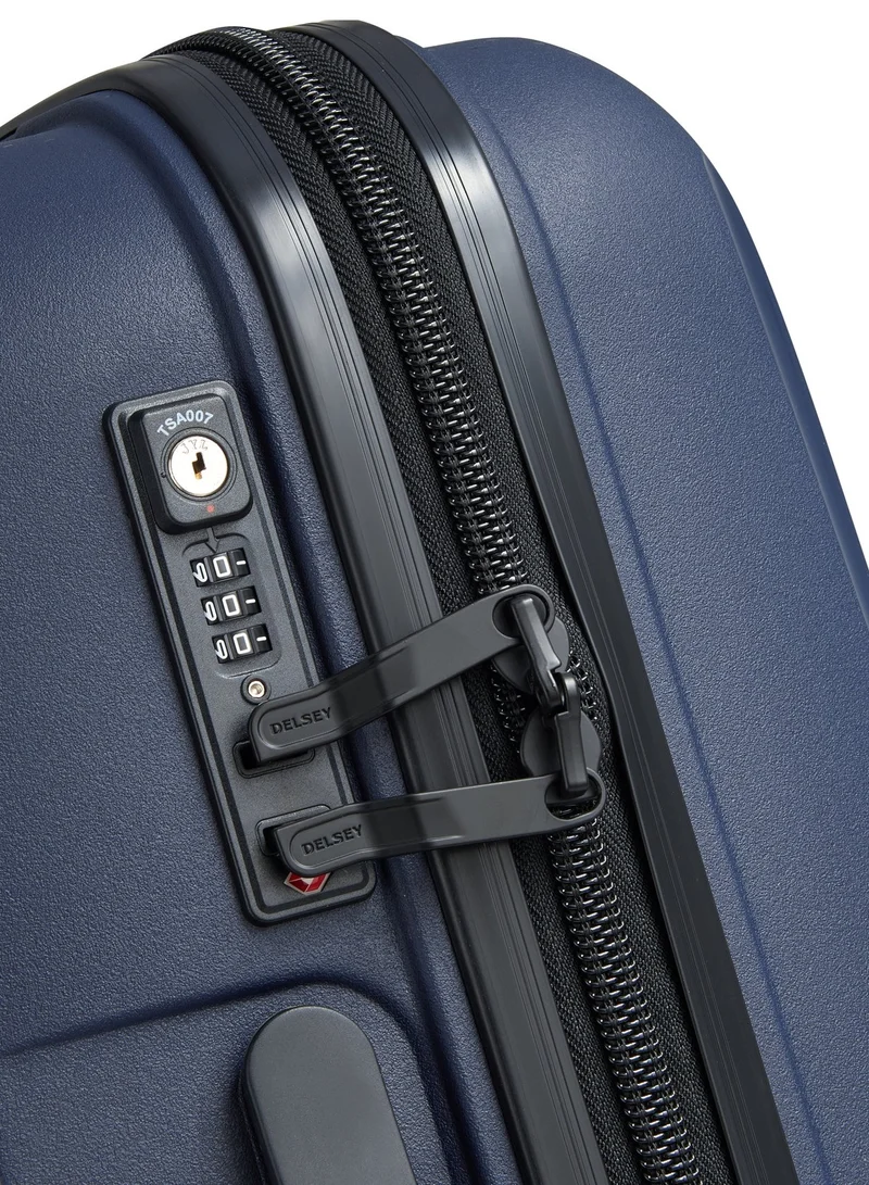 DELSEY Paris  Delsey Belmont + 55cm Trolley, Cabin Size, Blue Color, TSA Lock, Inner Mesh Zipper Pocket, Hard Top Polycarbonate Material,8 Wheels,5 Years International Warranty.  | Best Price UAE