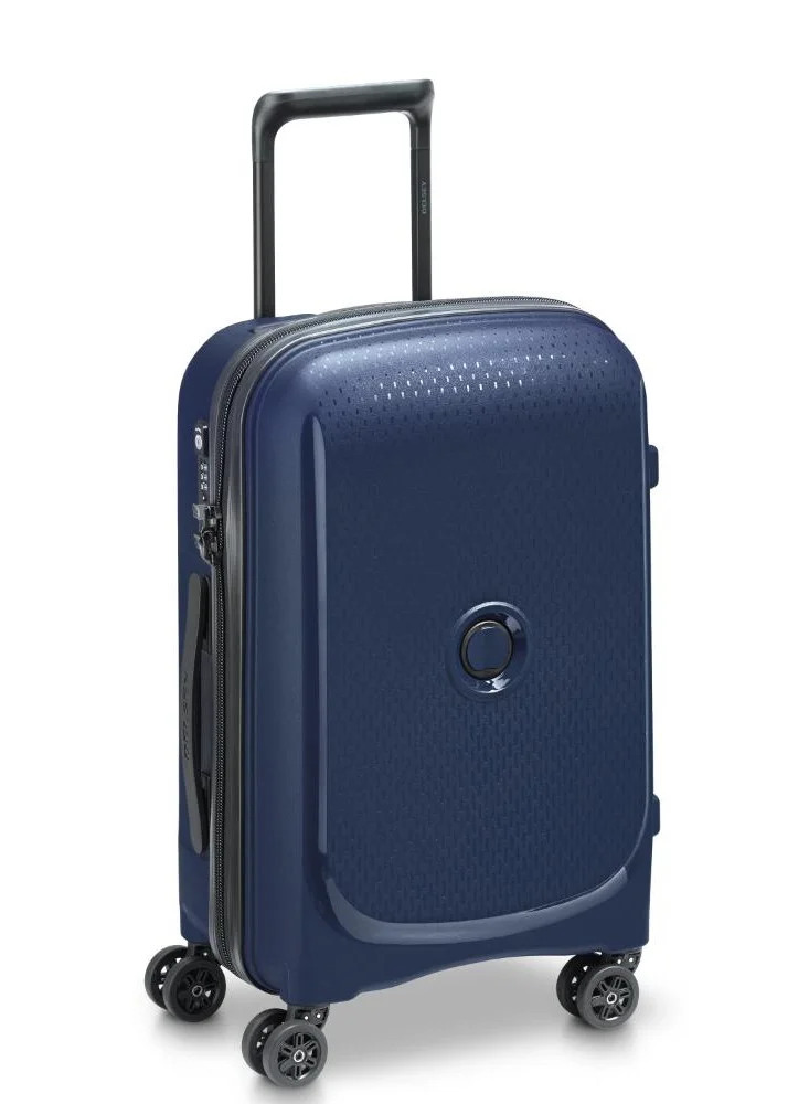 DELSEY Paris Belmont Plus Non Expandable 55cm Cabin Luggage 4 double Wheel Trolley Blue