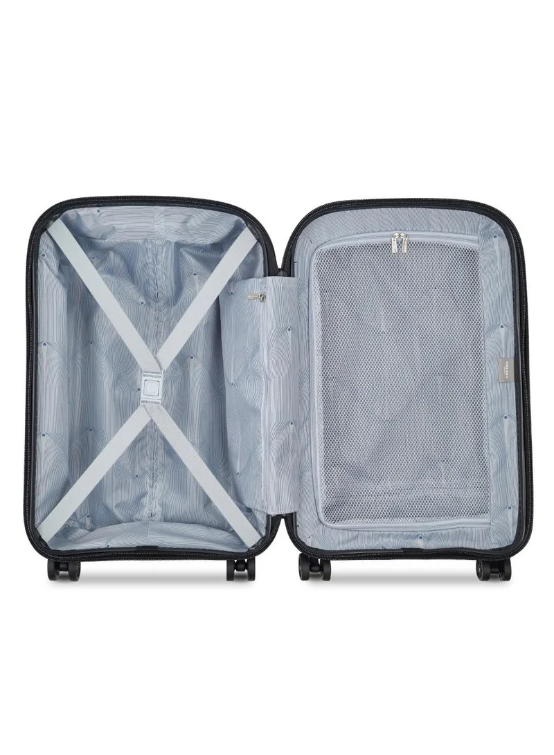 DELSEY Paris Belmont Plus Non Expandable 55cm Cabin Luggage 4 double Wheel Trolley Blue