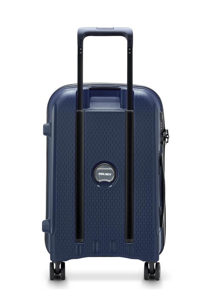 ديلسي _باريس Belmont Plus Non Expandable 55cm Cabin Luggage 4 double Wheel Trolley Blue  - Image 4