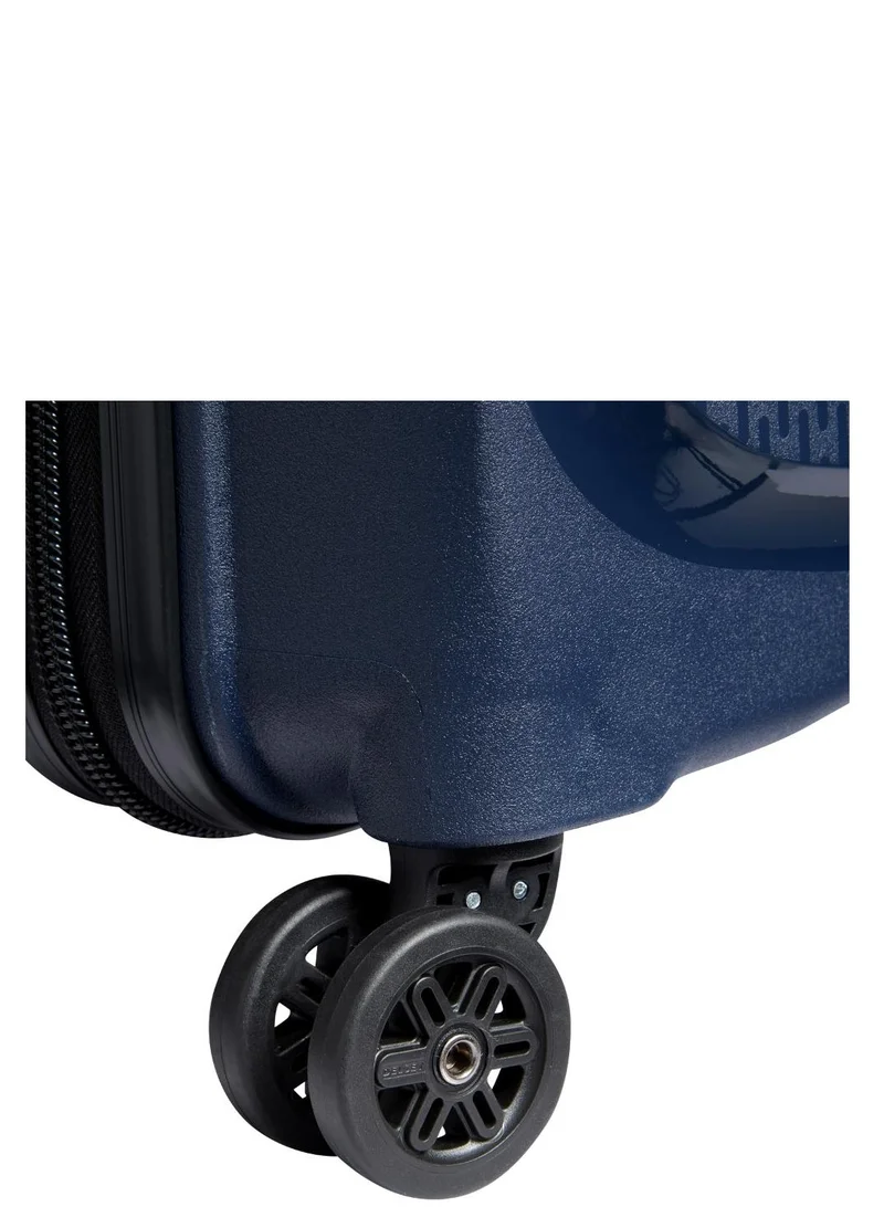 DELSEY Paris Belmont Plus Non Expandable 55cm Cabin Luggage 4 double Wheel Trolley Blue