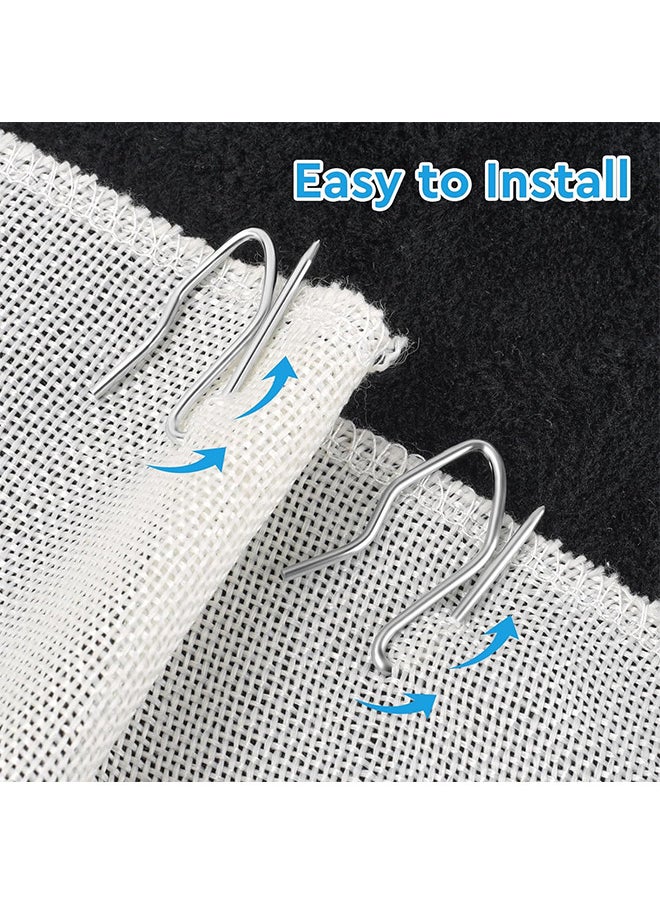 Depend 58 Pack Metal Curtain Hooks Drapery Hook Pins With Clear Box 3.3 by 2.5 CM For Window Curtain, Door Curtain And Shower Curtain  - Image 5