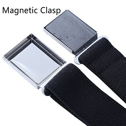 Kajeer 4PCS Kids Boys Adjustable Magnetic Belt - Elastic Belt with Easy Magnetic Buckle (2pcs Black/ 2pcs Navy Blue) - Image 4