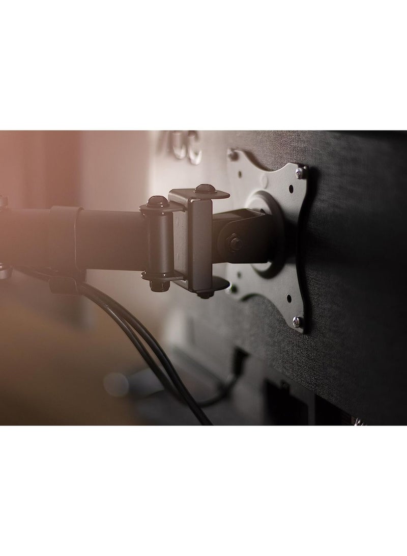 Dual LCD LED Monitor Desk Mount Stand with C-clamp | Double Monitor Desk Stand | Heavy Duty Fully Adjustable Arms Hold Two (2) Screens up to 27" - Image 5