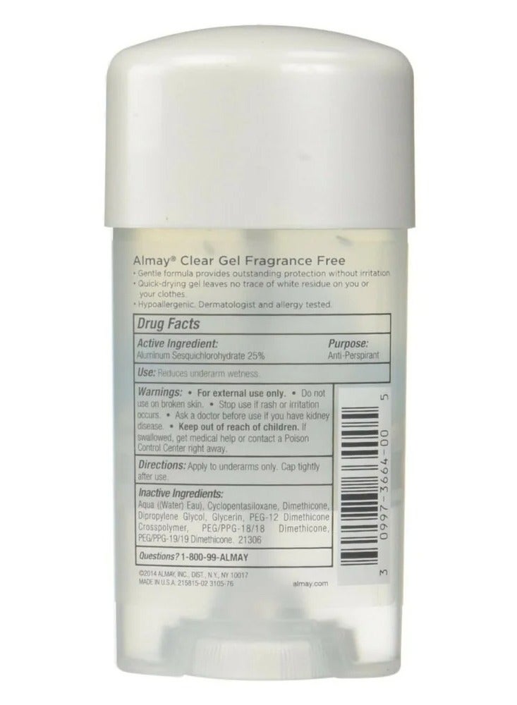 Almay مزيل عرق للنساء من Almay، جل مضاد للتعرق، مضاد للحساسية، تم اختباره من قبل أطباء الجلدية للبشرة الحساسة، خالٍ من العطور، 2.25 أونصة - Image 2