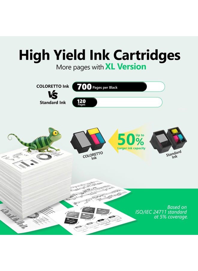 COLORETTO Remanufactured Ink Cartridges Replacement for HP 65XL 65 XL Combo Pack N9K04AN for Envy 5055 5052 5058 DeskJet 3755 2655 3720 3722 3723 3752 3758 2652 2624 High Yield (2 Black) - Image 3