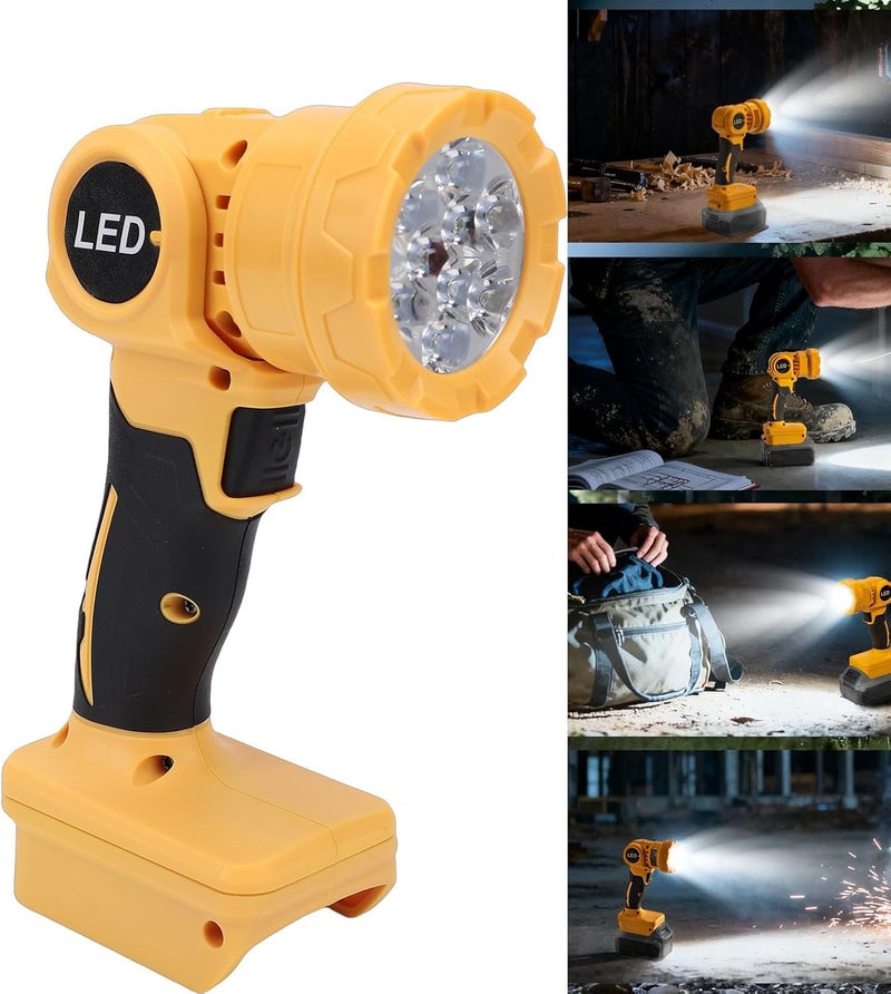 Cordless LED Work Light, 9 LED Optical LM Brightness Light, 2 Levels Adjustable with 140 Degree Rotating Head, Ideal for Auto Repair, Construction, Camping & Emergency - Image 2