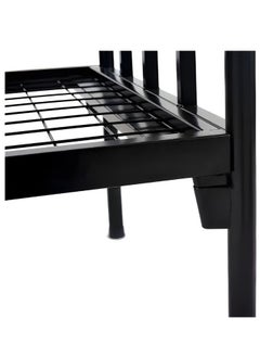 l'elefante l'elefante Metal Bunk Bed – Double Decker Iron Frame – 90x190 cm – Heavy-Duty Steel Bed for Rooms, Labor Camp, Dormitory & Kids – Space Saving, Easy to Assemble – Black  - Image 2
