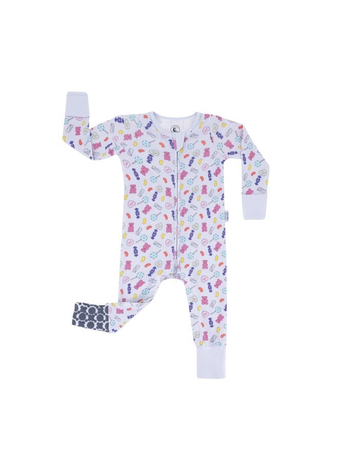 Lullaby Bloom Premium 100% Certified Organic Cotton Baby Essential Infant Sleepsuit Romper for Baby Girls and Boys Unisex Candy - 6-9 Months - Image 1
