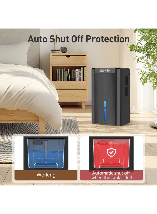 BEDRED Dehumidifier,95OZ Dehumidifier for Home 1000 Sq.Ft - Quiet with Auto Shut Off & Relaxing 7 Color Ambient Light,Ideal for Livingroom, Bedroom, Basement(Black) - Image 4