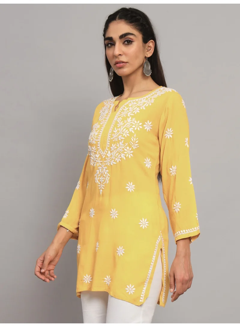Alaya Hand Embroidered Chikankari Modal Kurti-AL3611