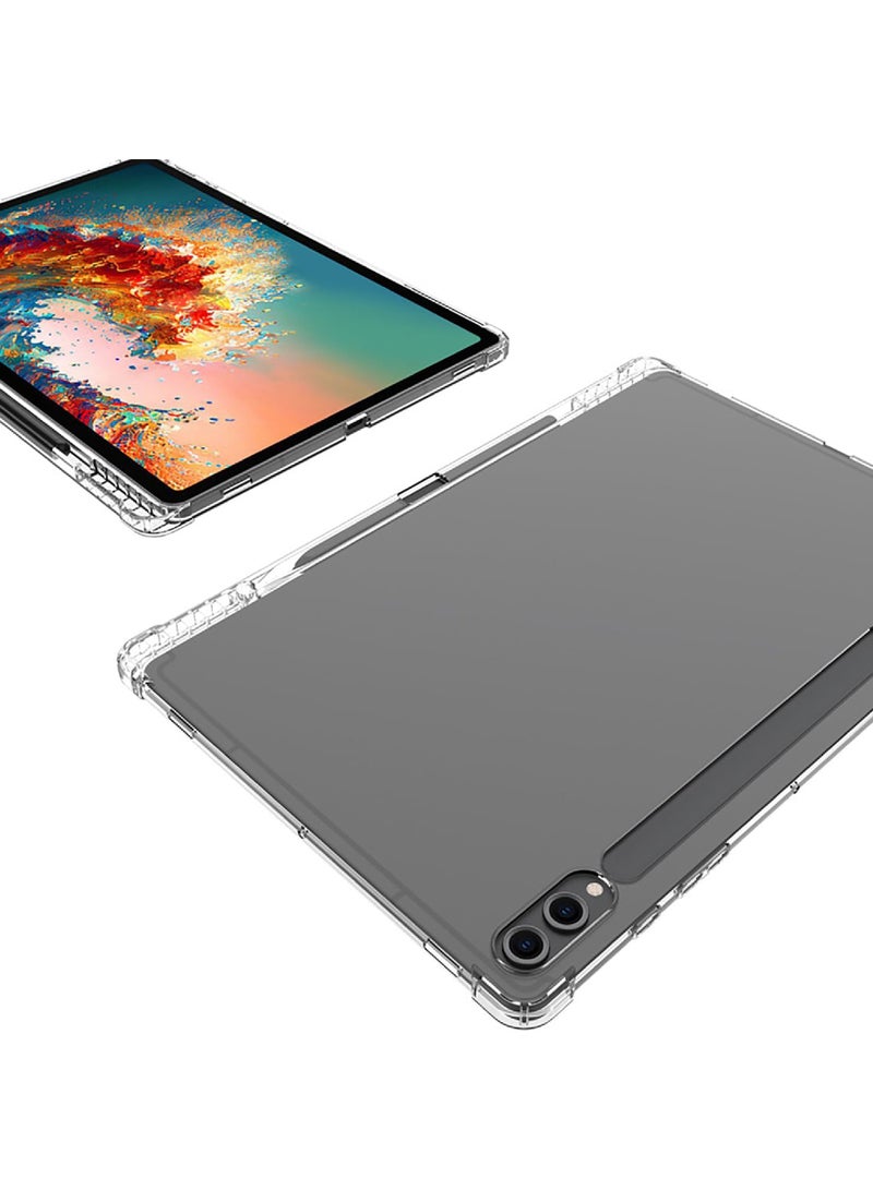 Rock Pow Clear Case for Samsung Galaxy Tab S9 FE+ / S9 FE Plus 12.4-Inch 2023 Case Ultra Clear Slim Case Soft TPU Lightweight Protective Back Cover with Pen Holder Anti Scratch Anti Slip for SM-X610/X616B - Image 4