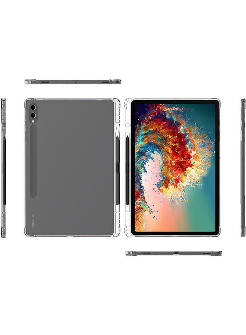 Rock Pow Clear Case for Samsung Galaxy Tab S9 FE+ / S9 FE Plus 12.4-Inch 2023 Case Ultra Clear Slim Case Soft TPU Lightweight Protective Back Cover with Pen Holder Anti Scratch Anti Slip for SM-X610/X616B - Image 5