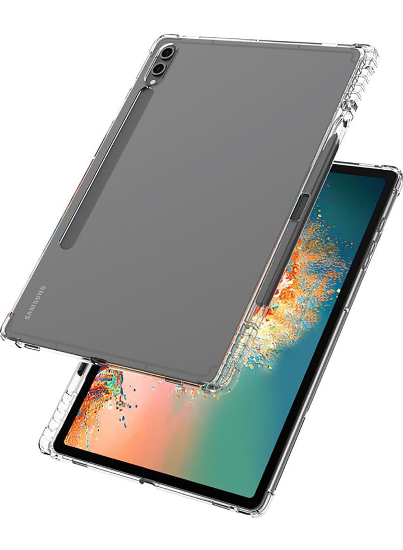 Rock Pow Clear Case for Samsung Galaxy Tab S9 FE+ / S9 FE Plus 12.4-Inch 2023 Case Ultra Clear Slim Case Soft TPU Lightweight Protective Back Cover with Pen Holder Anti Scratch Anti Slip for SM-X610/X616B - Image 2