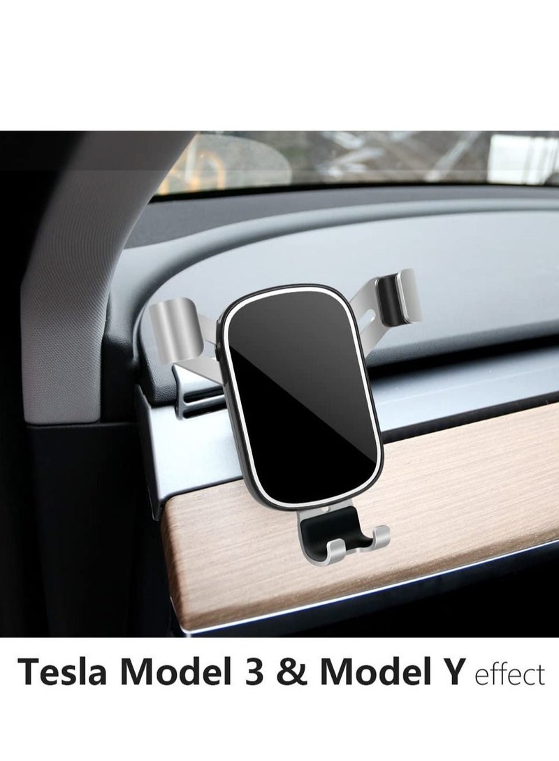 Captaintech Car Phone Holder for Tesla Model 【Big Phones with Case Friendly】 Auto Accessories Navigation Bracket Interior Decoration Mobile Cellphone Mount - Image 2