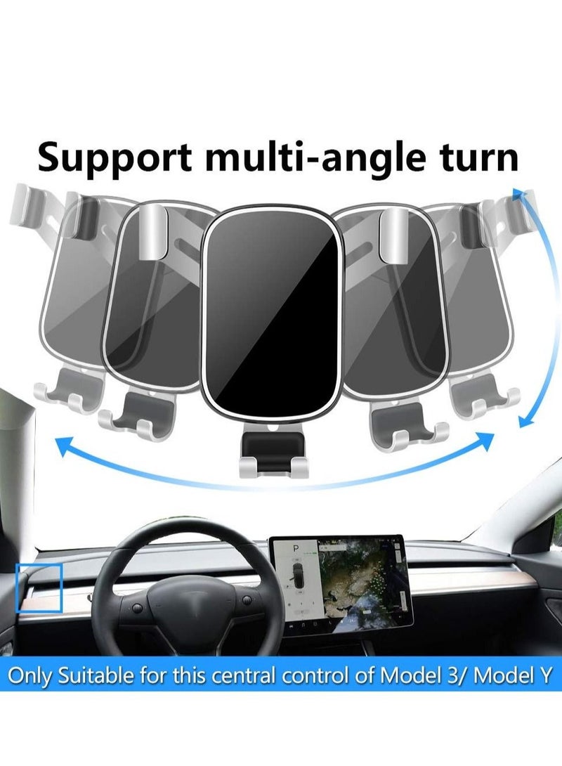 Captaintech Car Phone Holder for Tesla Model 【Big Phones with Case Friendly】 Auto Accessories Navigation Bracket Interior Decoration Mobile Cellphone Mount - Image 5