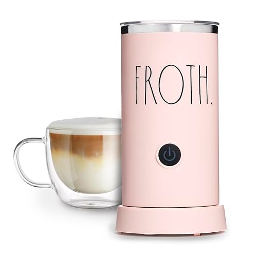 Rae Dunn Electric Milk Frother Steamer -Stylish Automatic Milk Steamer and Frother, Milk Warmer, Hot and Cold Foam Maker for Coffee, Latte, Cappuccino, Macchiato - 550 Watt (Blush) - Image 1