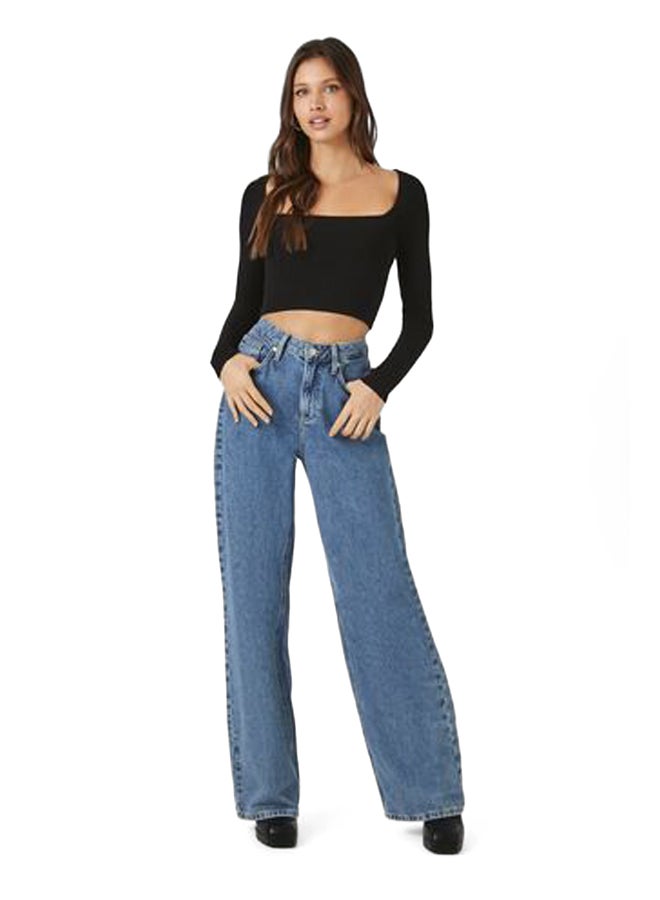 FOREVER 21 Cropped Square-Neck Sweater  - Image 5