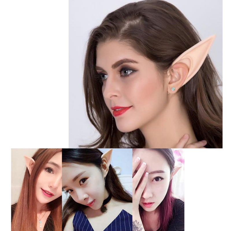 Halloween Elf Ears Latex Material Elf Ears Cosplay Party Props for Halloween\Christmas\Prom Partys - Image 5