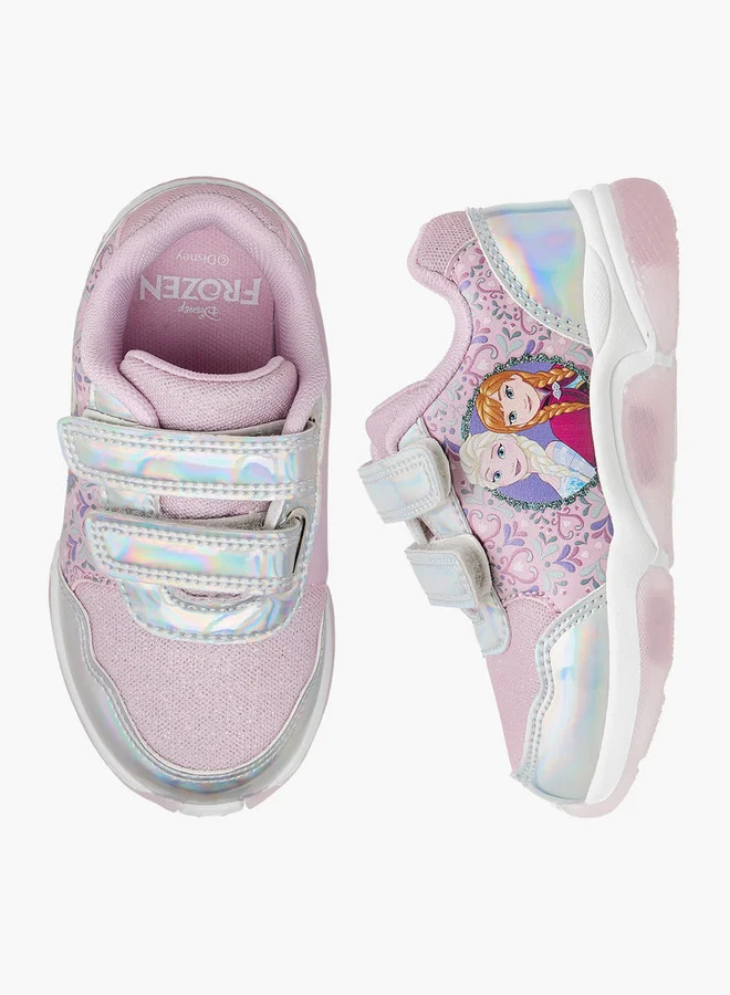 Disney Frozen Print Light-Up Sneakers with Hook and Loop Closure