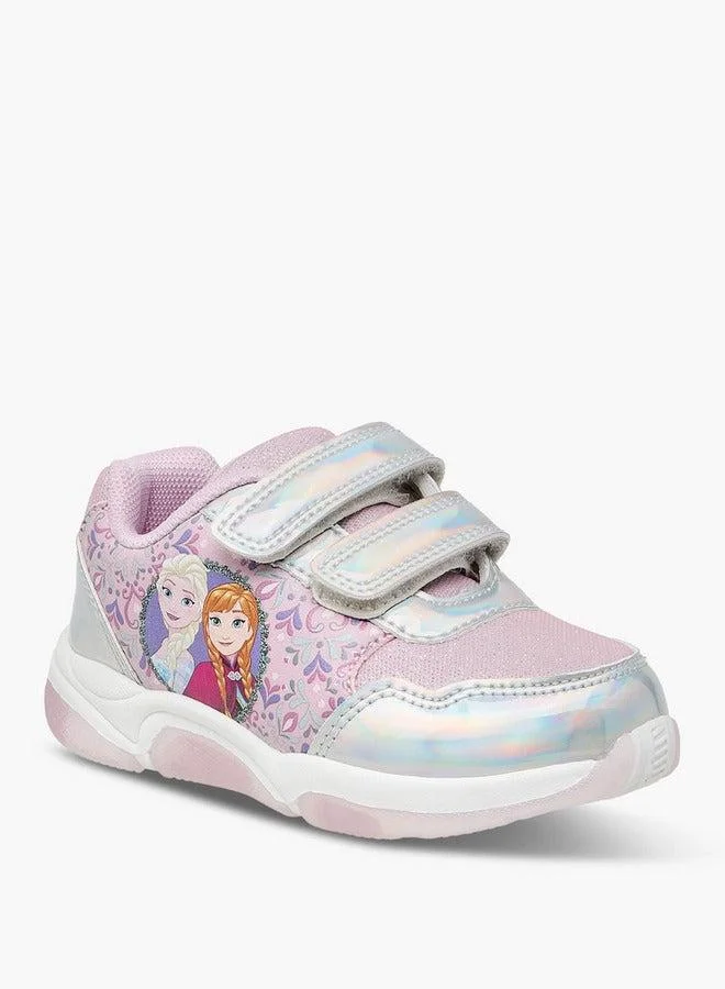 Disney Frozen Print Light-Up Sneakers with Hook and Loop Closure