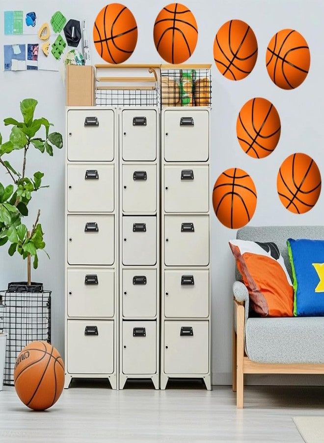 AWEELON 100Pcs Basketball Cutouts with 100Pcs Glue Points,Basketball Cut Outs Bulletin Board Decorations for Wall - Image 4