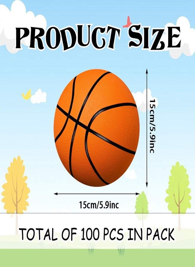 AWEELON 100Pcs Basketball Cutouts with 100Pcs Glue Points,Basketball Cut Outs Bulletin Board Decorations for Wall - Image 2