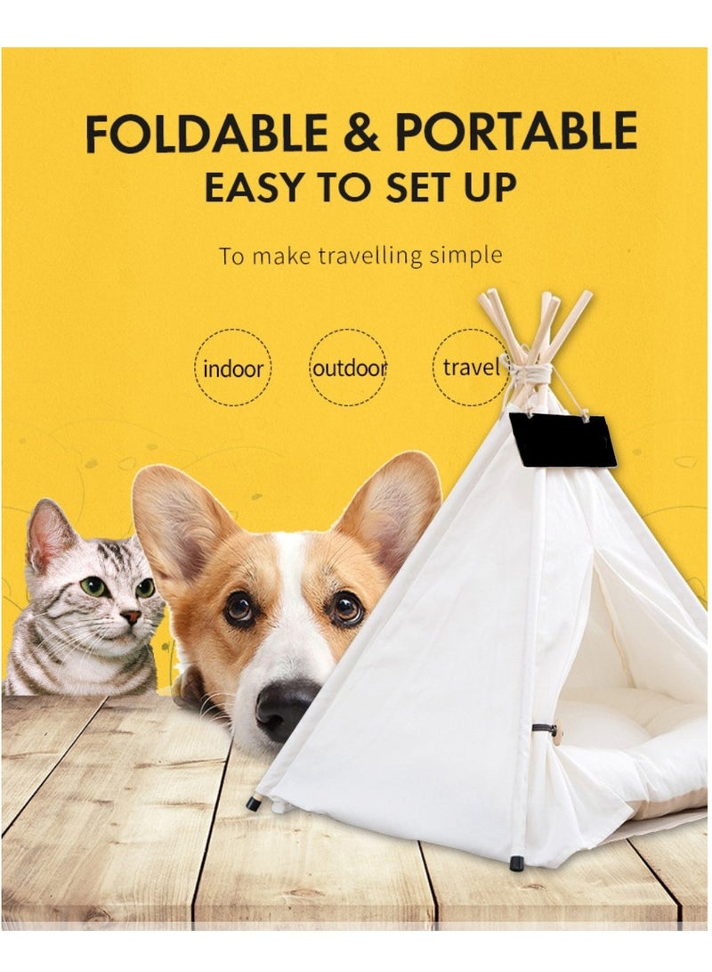 Arabest Pet nest, Portable Pet Tents for Small Dogs or Cats, Puppy Sweet Bed Washable Dog or Cat Houses with Cushion  - Image 5