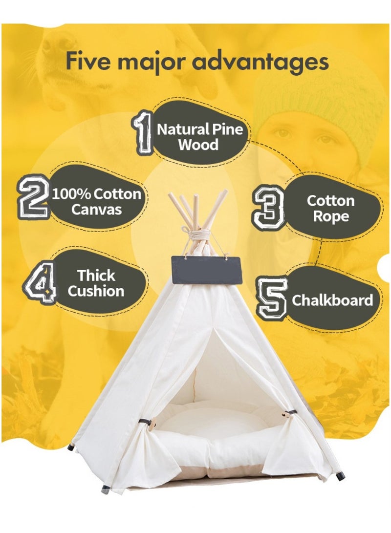Arabest Pet nest, Portable Pet Tents for Small Dogs or Cats, Puppy Sweet Bed Washable Dog or Cat Houses with Cushion  - Image 4