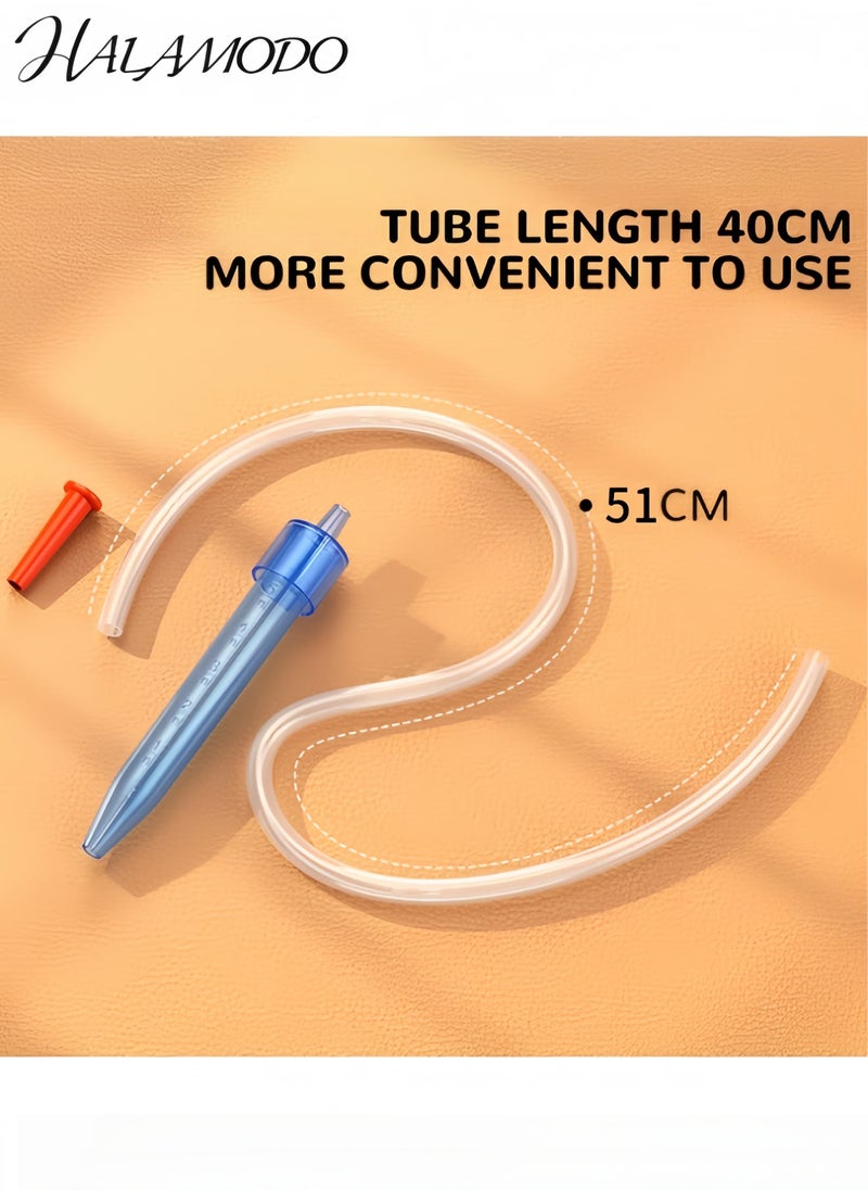 HALAMODO Baby Nasal Aspirator Kit of 1pc Nasal Aspirator & 1pc Nail Files 1pc Bath Brush & 1pc Storage Box Mouth-to-nasal Suction Tube Nose Suctioners for Baby Congestion Relief - Image 4