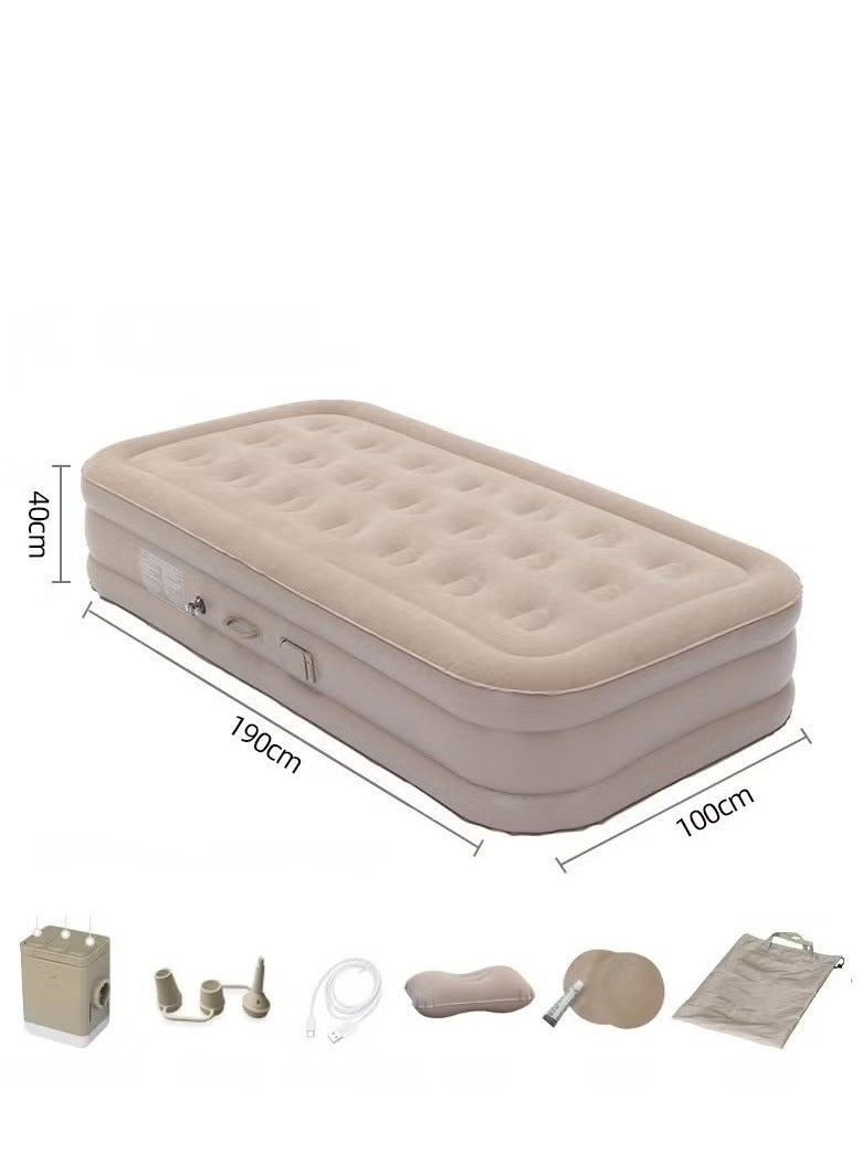 Generic Portable Inflatable Air Mattress with Built-in Electric Pump – Water-Resistant Sleeping Pad Features Fast Self-Inflation & Deflation, Ideal for Home, Guests, Camping, Travel, and Outdoor Use  - Image 1