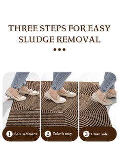LEOKOR Absorbent Resist Dirt Entrance Doormat Inside Floor Mats Front Back Door Mat Rubber Backing Non Slip Door Mats 45*65CM  - Image 3