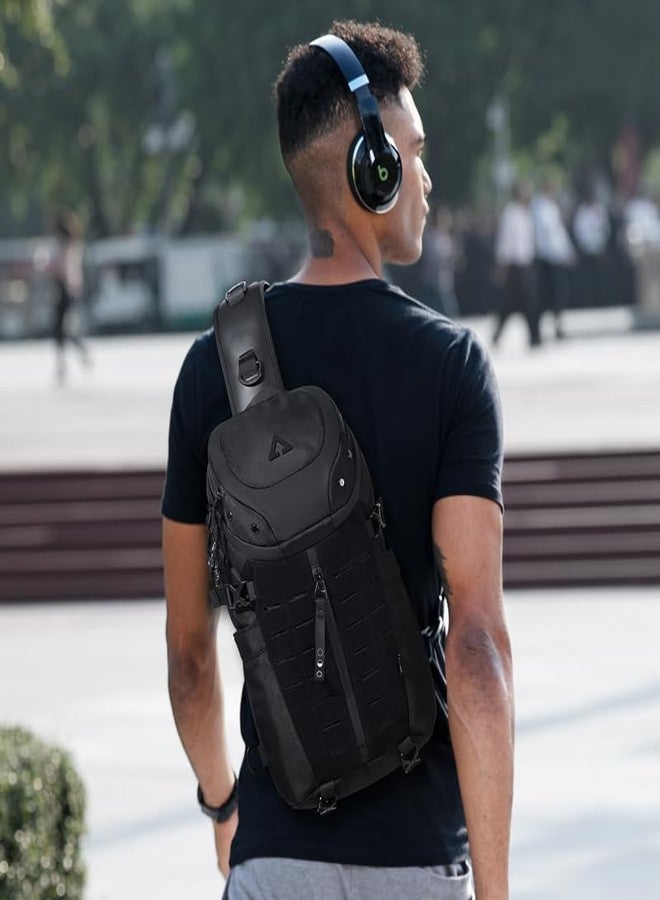 أوزوكو حقيبة ظهر كروسبودي من أوزوكو، الأكثر مبيعًا، حقيبة كتف روفر، حقيبة صدر كروسبودي صغيرة بنظام مولي (أزرق) - Image 3