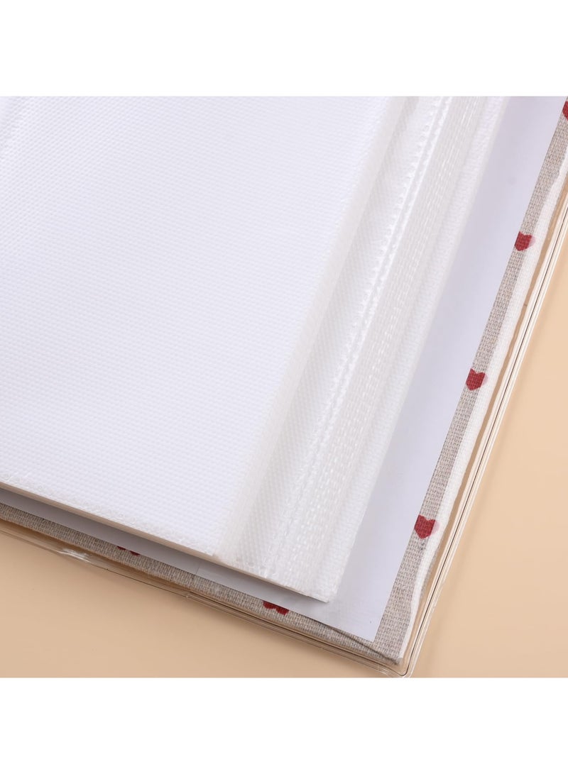 Winner 1-Piece Heart Photo Album 100 Photos (4 x 6 Inch) - Portable Mini Linen Cover Scrapbook Album for Kids Birthday Family Wedding Anniversary Art & Craft Projects - Image 5