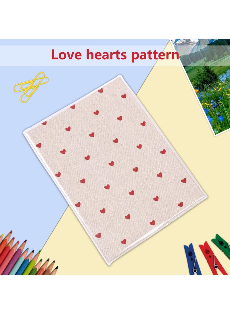 Winner 1-Piece Heart Photo Album 100 Photos (4 x 6 Inch) - Portable Mini Linen Cover Scrapbook Album for Kids Birthday Family Wedding Anniversary Art & Craft Projects - Image 3