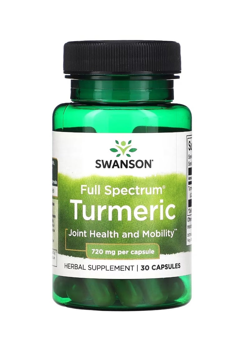 سوانسون كركم كامل الطيف 720 ملجم - 30 كبسولة - Image 1