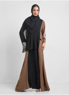 Khizana Colorblock Abaya Wih Sheila  - Image 1