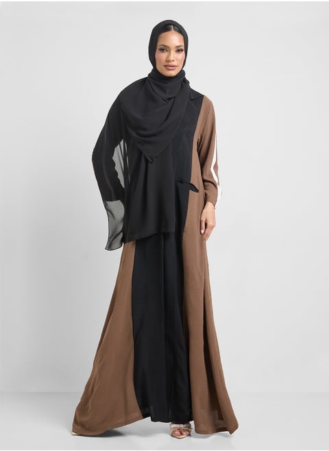 Colorblock Abaya Wih Sheila