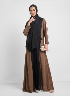 Khizana Colorblock Abaya Wih Sheila  - Image 5