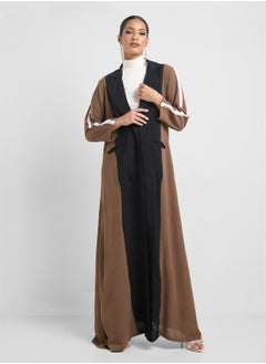 Khizana Colorblock Abaya Wih Sheila  - Image 3
