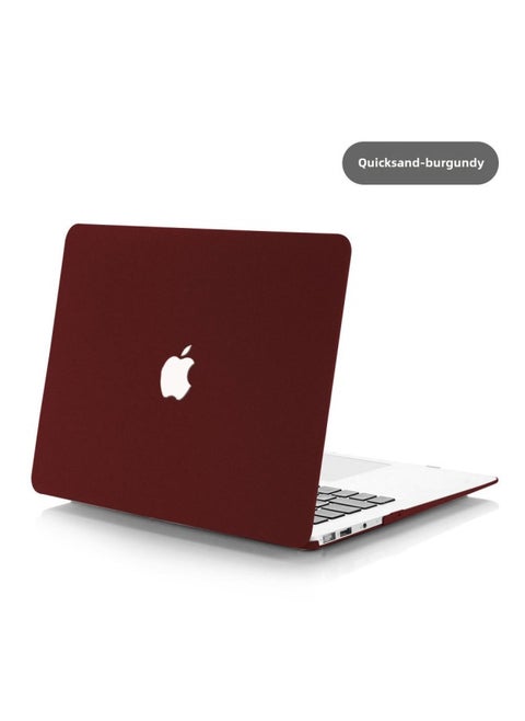 Protective Case For Macbook Pro Air 13-inch 14-inch Laptop Computer Notebook Shell-Color:Quicksand Wine Red-Applicable Model:Openwork 15.4 Retina (a1398)