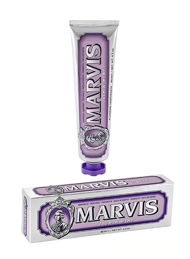 Marvis Jasmin Mint Toothpaste 85ml, Floral Jasmine and Refreshing Mint for Luxurious Oral Care - Image 1