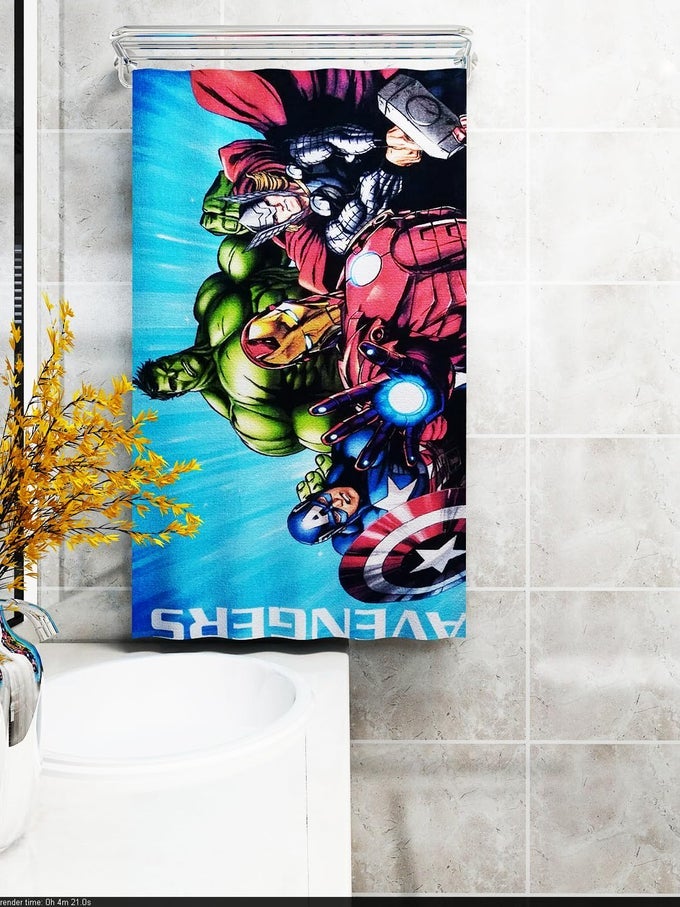 ATHOM LIVING MARVEL GROUP 350 GSM 100 COTTON KIDS BATH TOWEL 60X120 CM