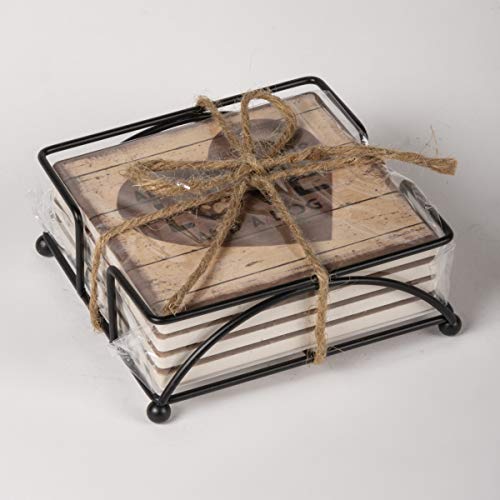 Primitives by Kathy 39365 Stoneware Coasters, Love and a Dog - Image 5