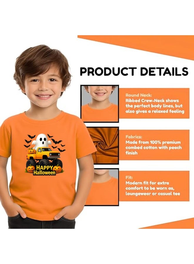 PRINTSHOP4ME Halloween T-Shirt For Boys Pumpkin Tshirt Boy Perfect For Halloween Thanksgiving Gift Ideal Souvenirs And Party Favors - Image 4