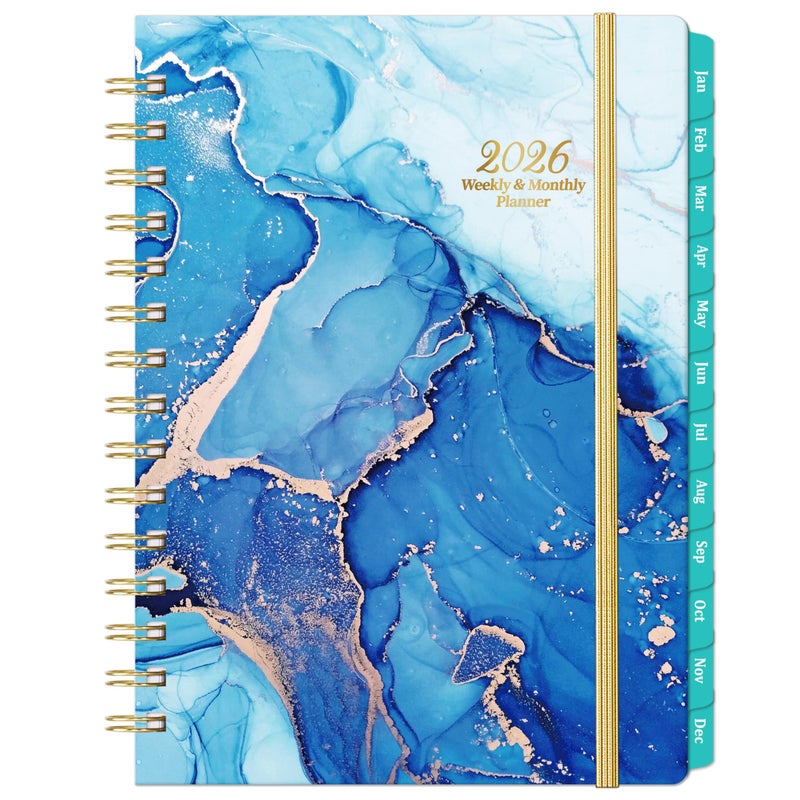 Coboll 2026 Planner - Planner 2026, January - December Weekly and Monthly Planners, 8.5" x 6.4", with Elastic Closure + Back Pocket + Thick Paper - Image 1