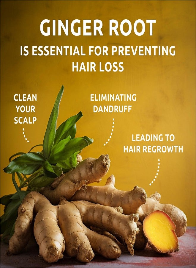 Relaxcation MADE IN USA Organic Ginger Hair Growth Solid Shampoo Bar for Regrowth Hair | GINGER ROOT, CAMELINA OIL, TURMERIC, LEMONGRASS | Anti Hair Loss Shampoo, Anti-Dandruff and Anti-Itching - Image 5